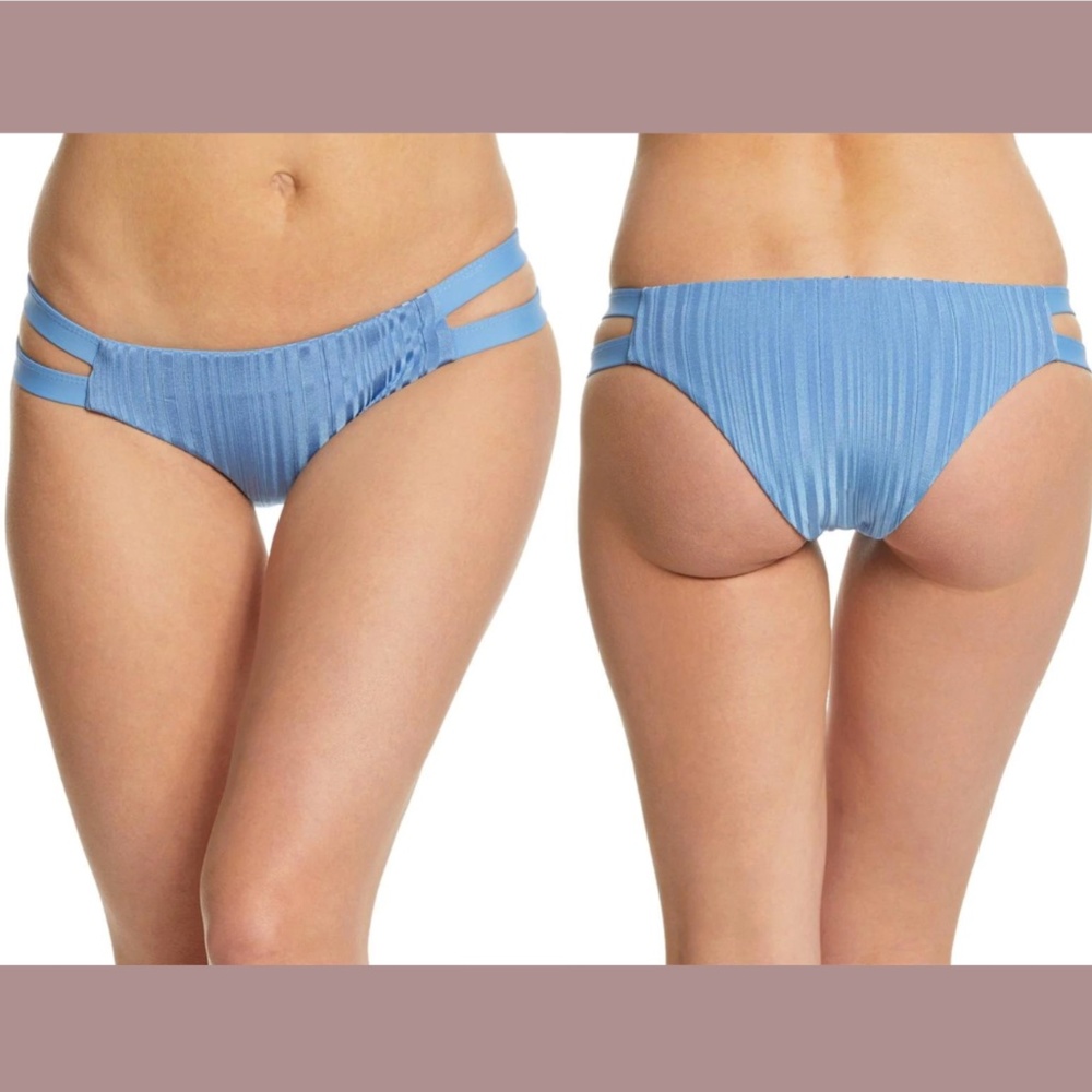 NWT Tavik [ Medium ] Chloe Mini Slinky‎ Rib Bikini Bottoms in Sea Blue